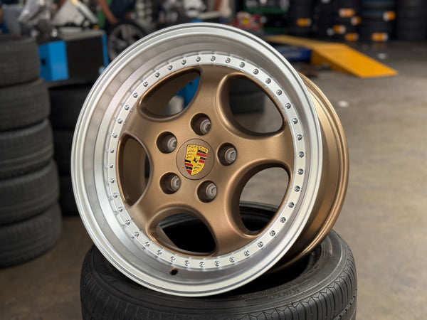 New 18x8 ET50 18x9.5 ET50 H20 Porsche Carrera Classic (4 wheels) BRONZE 5X130