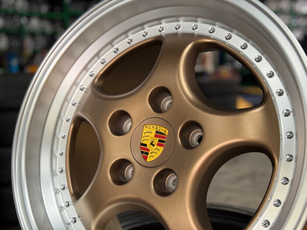 New 18x8 ET50 18x9.5 ET50 H20 Porsche Carrera Classic (4 wheels) BRONZE 5X130