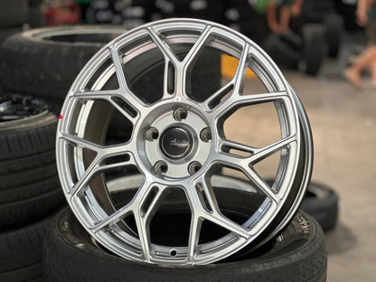 New 17x7.5 ET40 Advanti Asphalt Rim (4 wheel) Gloss Silver 5x114.3