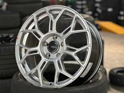 New 17x7.5 ET40 Advanti Asphalt Rim (4 wheel) Gloss Silver 5x114.3