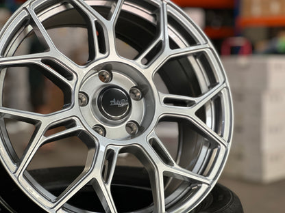 New 17x7.5 ET40 Advanti Asphalt Rim (4 wheel) Gloss Silver 5x114.3