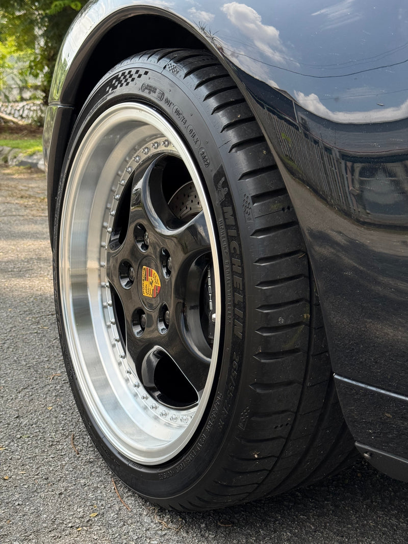New 18x8 ET50 18x9.5 ET50 Porsche Carrera (4 wheels) Classic Silver 5x130