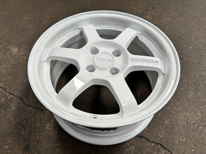New 15X7 ET35 AOW TE37 Rim (4 wheel) White 4X100