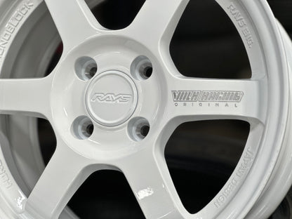 New 15X7 ET35 AOW TE37 Rim (4 wheel) White 4X100