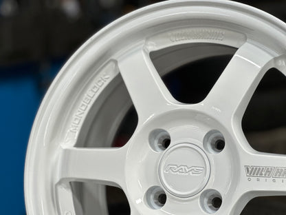 New 15X7 ET35 AOW TE37 Rim (4 wheel) White 4X100