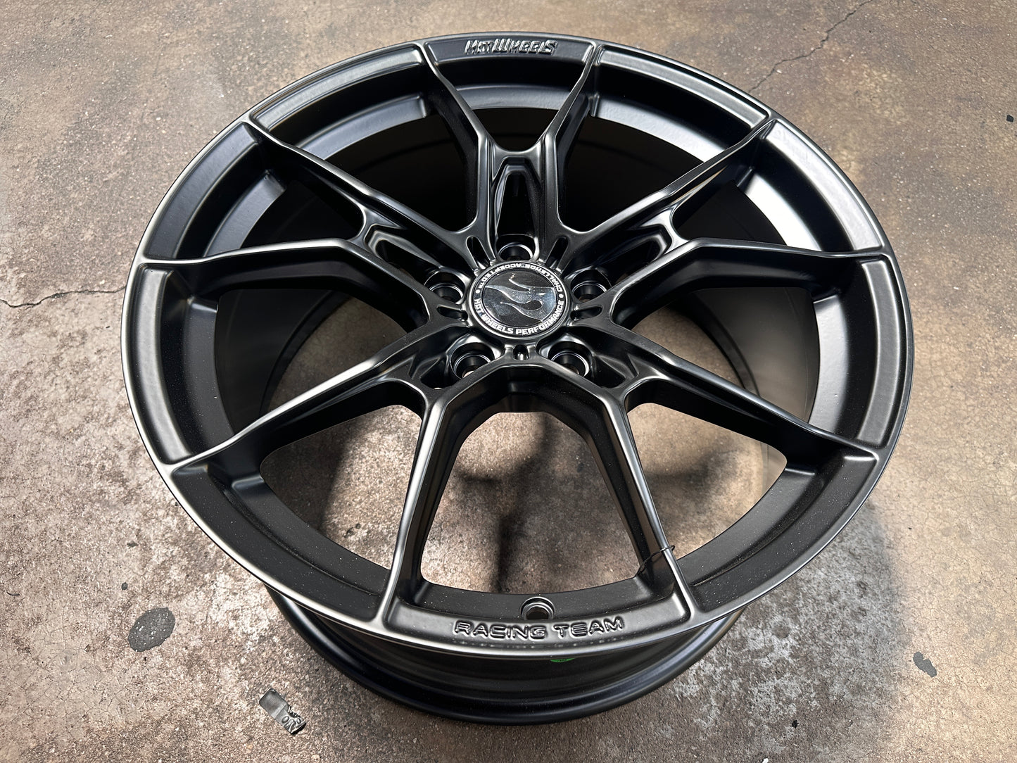 NEW 18X8.5 ET44 Hotwheels HW02 Flow Formed Rim Jet Black 5X112