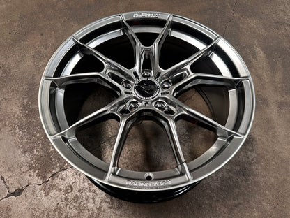 NEW 18X8.5 ET44 Hotwheels HW02 Flow Formed Rim Diamond Black 5X112