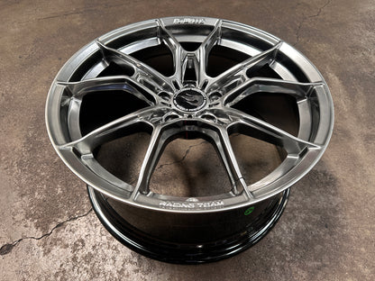 NEW 18X8.5 ET44 Hotwheels HW02 Flow Formed Rim Diamond Black 5X112