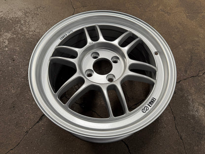 New 16x7 ET43 Enkei Racing RPF1 Rim (4 wheel) Silver 4x100