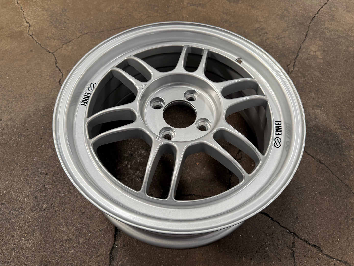 New 16x7 ET43 Enkei Racing RPF1 Rim (4 wheel) Silver 4x100