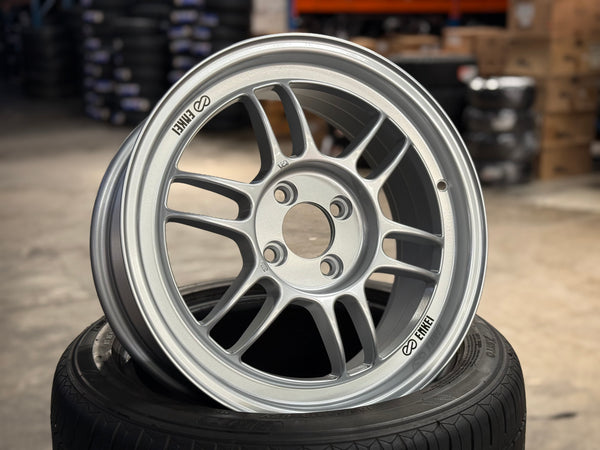 New 16x7 ET43 Enkei Racing RPF1 Rim (4 wheel) Silver 4x100