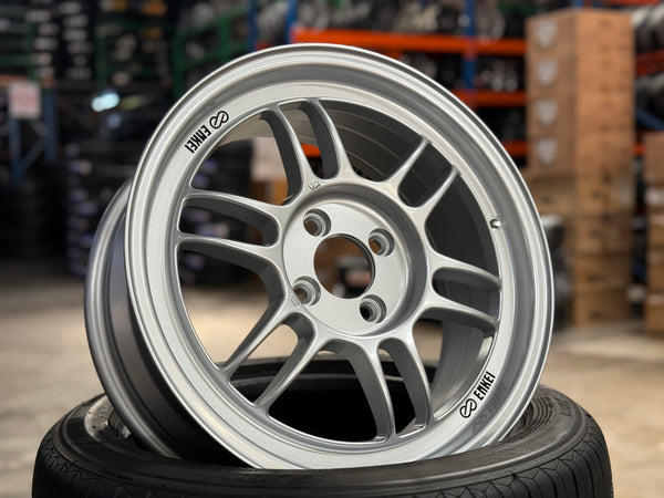 New 16x7 ET43 Enkei Racing RPF1 Rim (4 wheel) Silver 4x100