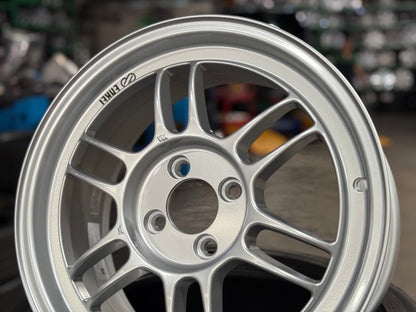 New 16x7 ET43 Enkei Racing RPF1 Rim (4 wheel) Silver 4x100