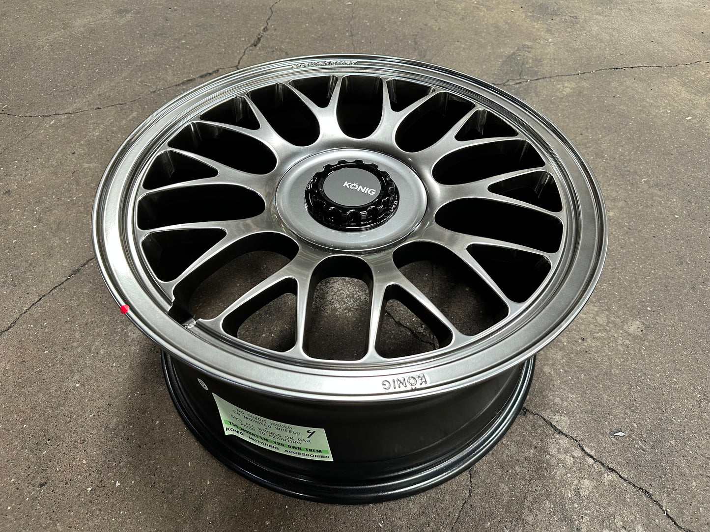 New 18x8.5J ET43 Konig MRK1 Rim (4 wheel) 5x114.3 Gloss Grey