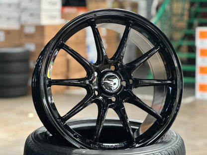 New 18x8.5 ET35 Hotwheels HW03 Flow Formed Rim Racing Graphite 5x114.3