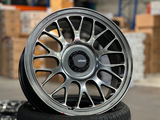 New 18x8.5J ET43 Konig MRK1 Rim (4 wheel) 5x114.3 Gloss Grey