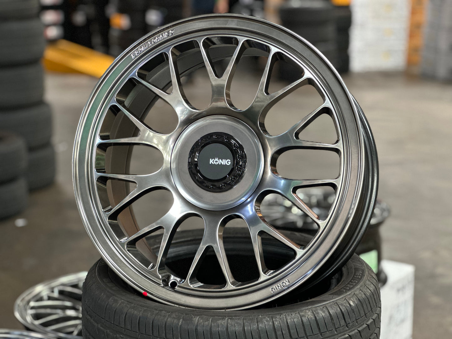 New 18x8.5J ET43 Konig MRK1 Rim (4 wheel) 5x114.3 Gloss Grey