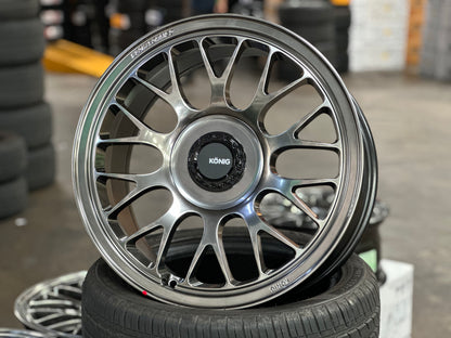 New 18x8.5J ET43 Konig MRK1 Rim (4 wheel) 5x114.3 Gloss Grey