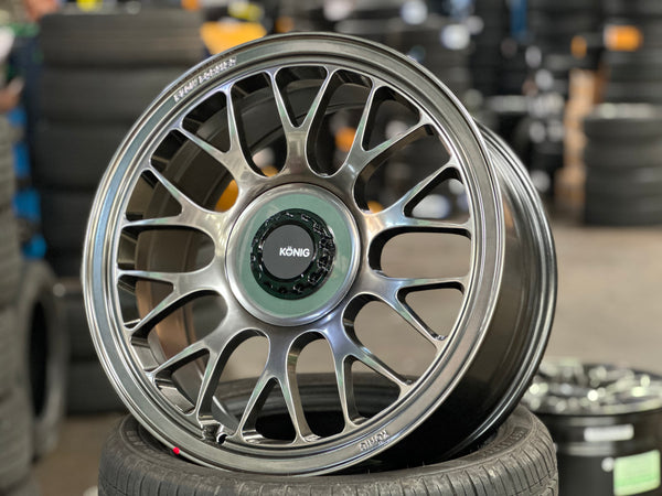 New 18x8.5J ET43 Konig MRK1 Rim (4 wheel) 5x114.3 Gloss Grey