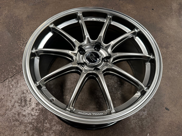 NEW 18X8.5 ET35 Hotwheels HW03 Flow Formed Rim Diamond Black 5X112 (4 Wheels)
