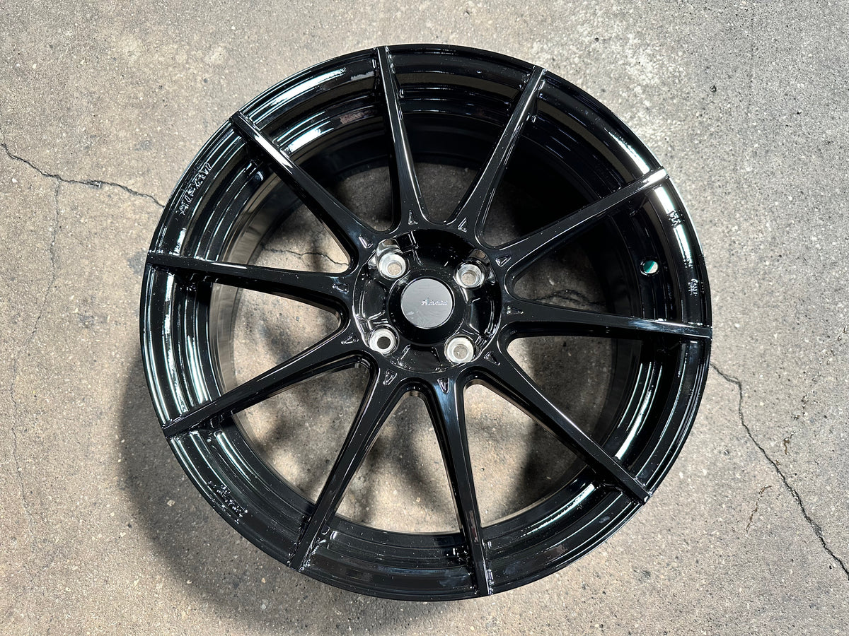 New 17X7 ET40 Advanti Storm S1 Rim (4 wheel) Gloss Black 4X100