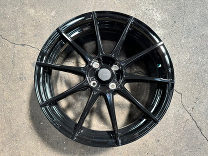 New 17X7 ET40 Advanti Storm S1 Rim (4 wheel) Gloss Black 4X100