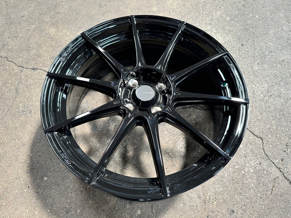 New 17X7 ET40 Advanti Storm S1 Rim (4 wheel) Gloss Black 4X100