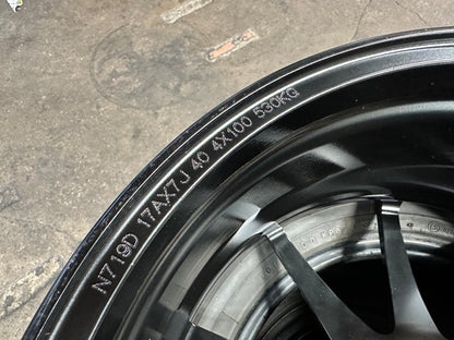 New 17X7 ET40 Advanti Storm S1 Rim (4 wheel) Gloss Black 4X100