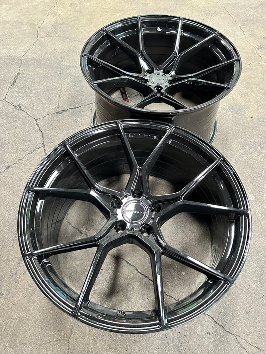 New 20x10 ET25 20x11 ET10 Stance SF07 Nissan (4 wheel) 5x114.3 Gloss Black