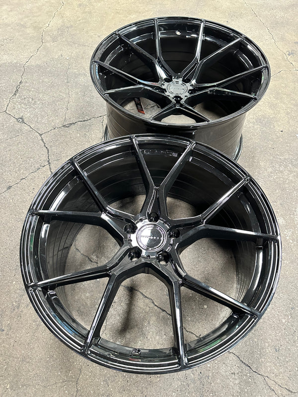 New 20x10 ET25 20x11 ET10 Stance SF07 Nissan (4 wheel) 5x114.3 Gloss Black