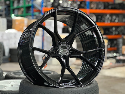 New 20x10 ET25 20x11 ET10 Stance SF07 Nissan (4 wheel) 5x114.3 Gloss Black