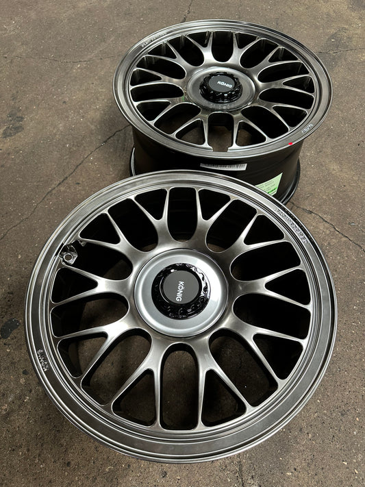 New 18x8.5 ET35 18x9.5 ET40 Konig MRK1 (4 wheels) Hyper Carbon 5X114.3