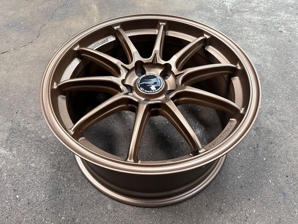 NEW 18X8.5 ET35 Hotwheels HW03 Flow Formed Rim Racing Bronze 5X112 (4 Wheels)