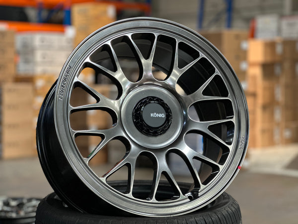 New 18x8.5 ET35 18x9.5 ET40 Konig MRK1 (4 wheels) Hyper Carbon 5X114.3