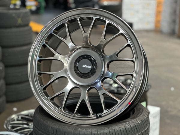 New 18x8.5 ET35 18x9.5 ET40 Konig MRK1 (4 wheels) Hyper Carbon 5X114.3