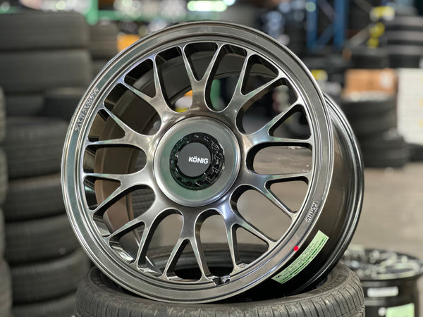 New 18x8.5 ET35 18x9.5 ET40 Konig MRK1 (4 wheels) Hyper Carbon 5X114.3