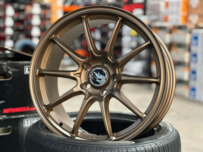 New 18x8.5 ET35 Hotwheels HW03 Flow Formed Rim Racing Bronze 5x114.3