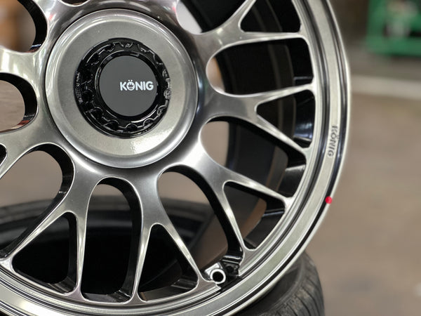 New 18x8.5 ET35 18x9.5 ET40 Konig MRK1 (4 wheels) Hyper Carbon 5X114.3