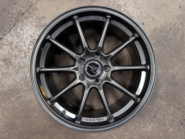 NEW 18X8.5 ET35 Hotwheels HW03 Flow Formed Rim Racing Graphite 5X112 (4 Wheels)