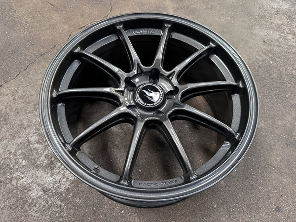 NEW 18X8.5 ET35 Hotwheels HW03 Flow Formed Rim Racing Graphite 5X112 (4 Wheels)