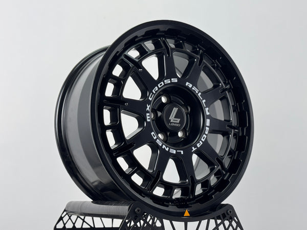 New 17X7.5 ET40 Lenso MX Ebola Rim (4 wheel) Matt Black 5X100