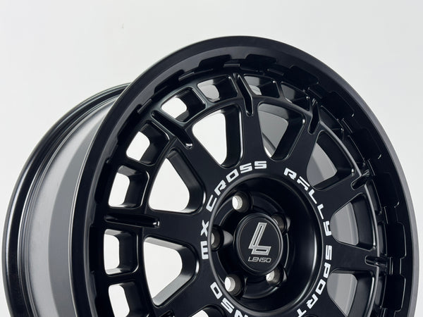New 17X7.5 ET40 Lenso MX Ebola Rim (4 wheel) Matt Black 5X100
