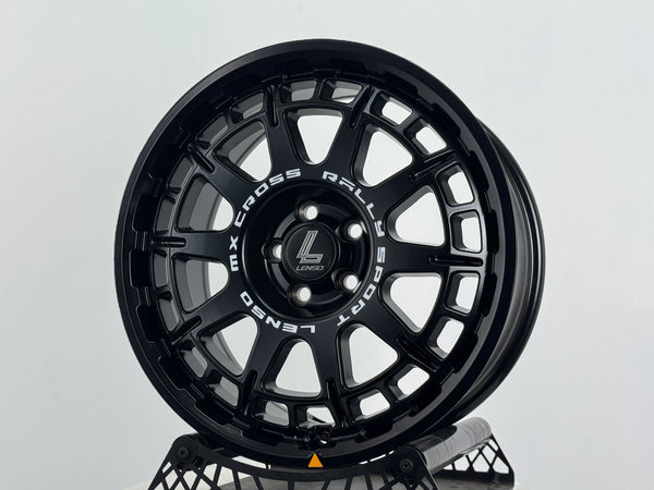 New 17X7.5 ET40 Lenso MX Ebola Rim (4 wheel) Matt Black 5X100