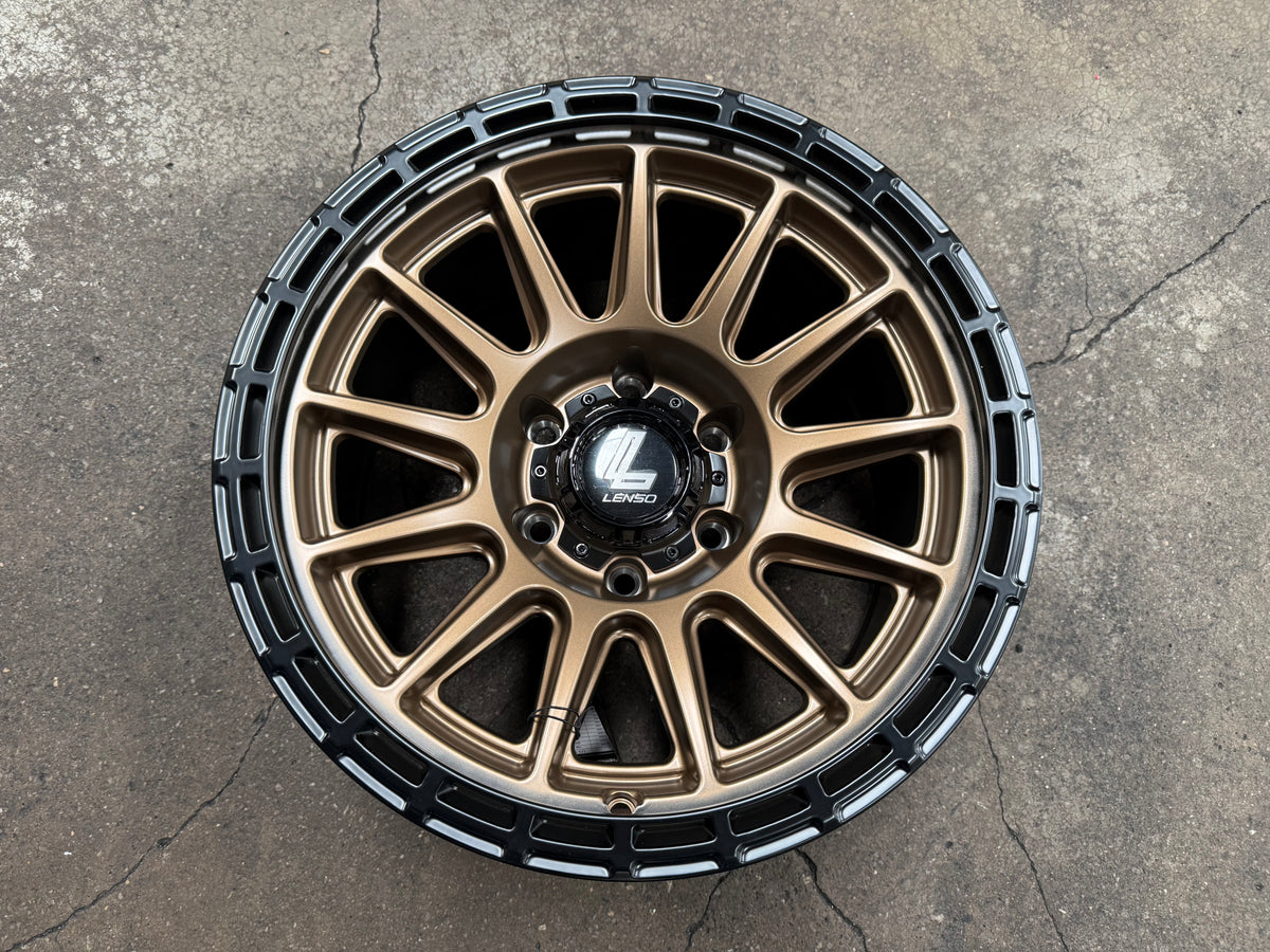 New 17X9 ET-12 Lenso Dinero Rim (4 wheel) Matt Bronze 6X139.7