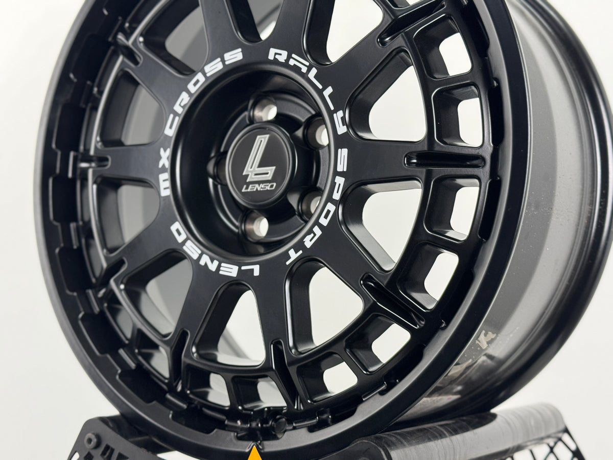 New 17X7.5 ET40 Lenso MX Ebola Rim (4 wheel) Matt Black 5X100