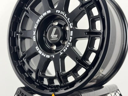New 17X7.5 ET40 Lenso MX Ebola Rim (4 wheel) Matt Black 5X100
