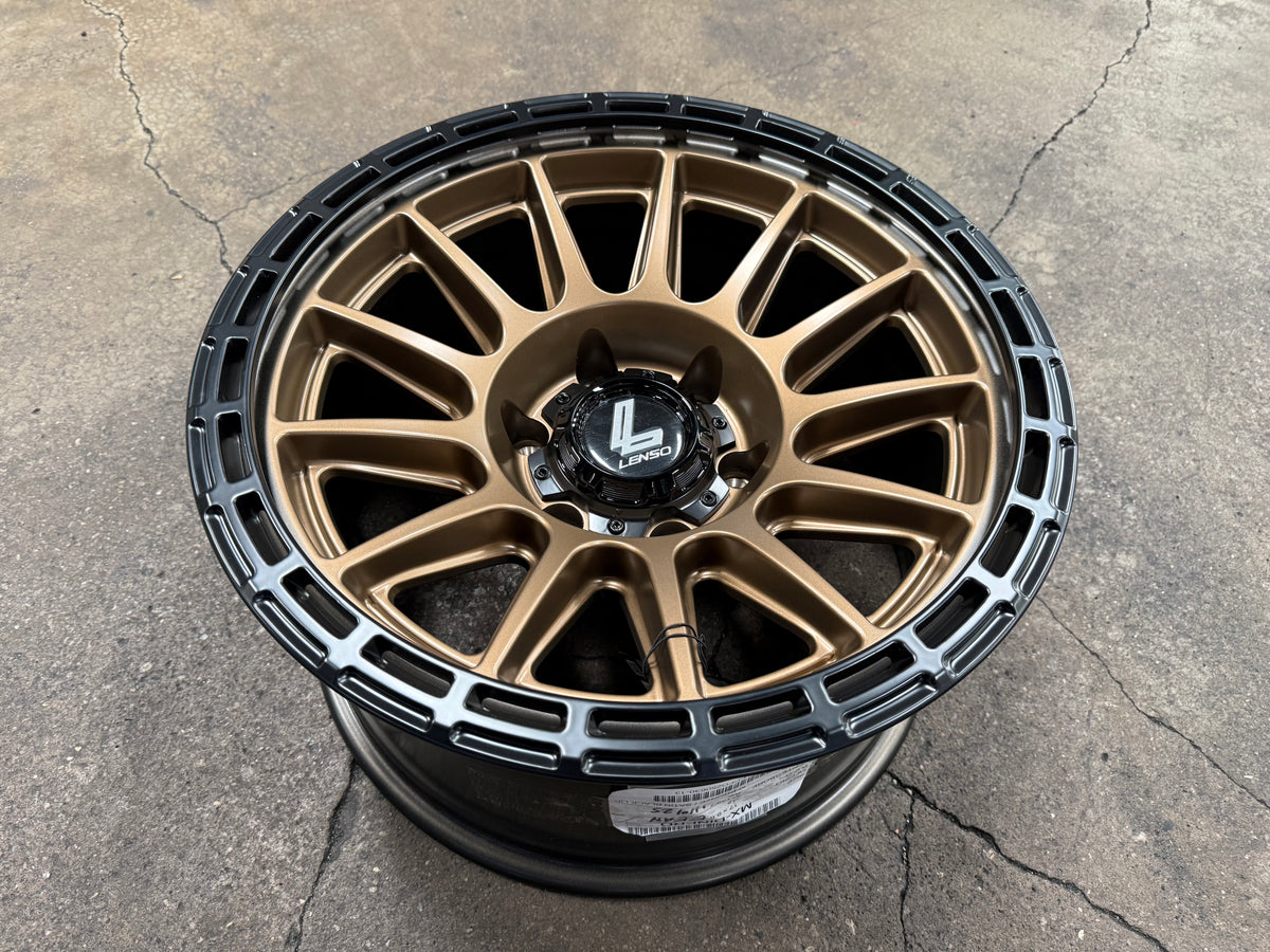 New 17X9 ET-12 Lenso Dinero Rim (4 wheel) Matt Bronze 6X139.7