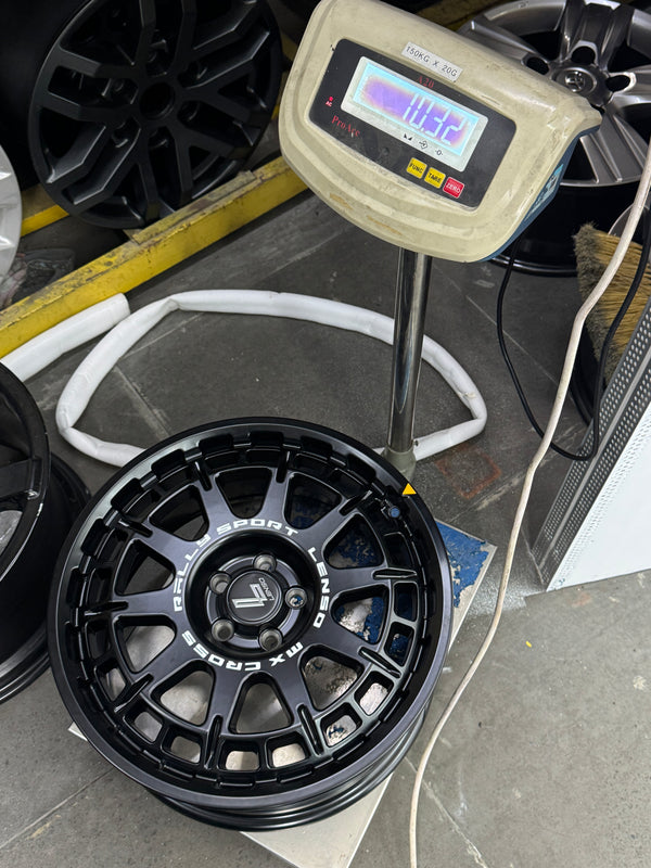New 17X7.5 ET40 Lenso MX Ebola Rim (4 wheel) Matt Black 5X100