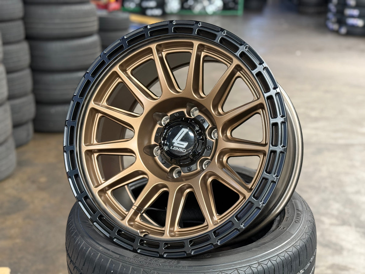 New 17X9 ET-12 Lenso Dinero Rim (4 wheel) Matt Bronze 6X139.7
