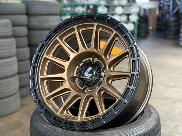 New 17X9 ET-12 Lenso Dinero Rim (4 wheel) Matt Bronze 6X139.7